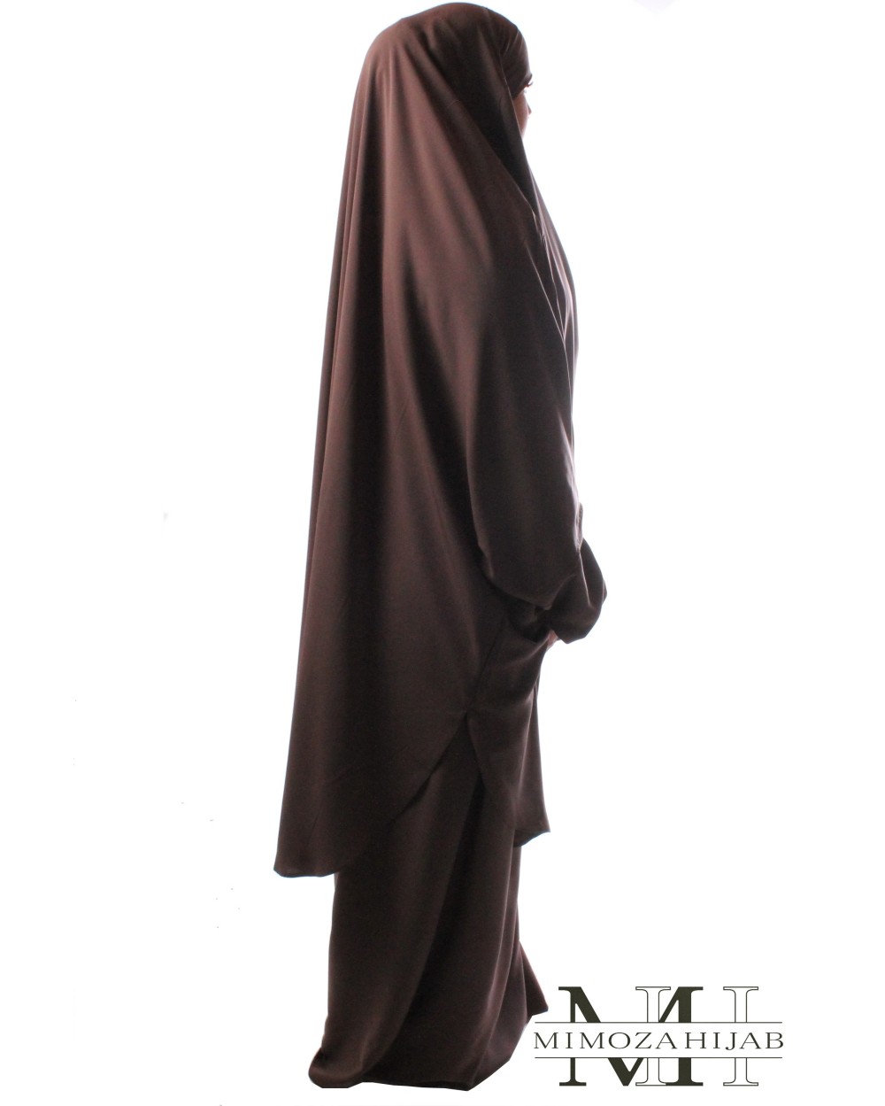 Half jilbab with skirt Microfiber Royal