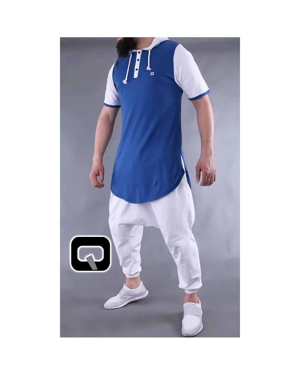 tee shirt capuche qaba'il manches courts