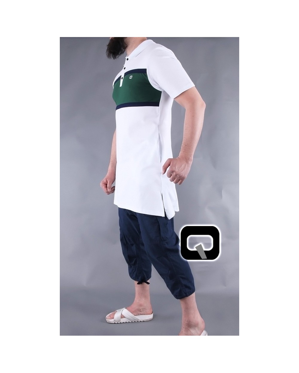 Qaba'il three-color polo shirt