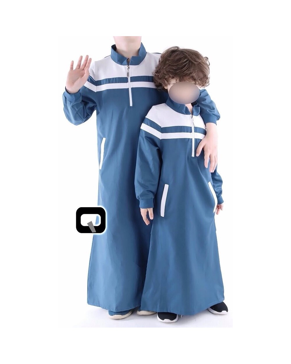 Qamis enfant marinière navy Qaba'il