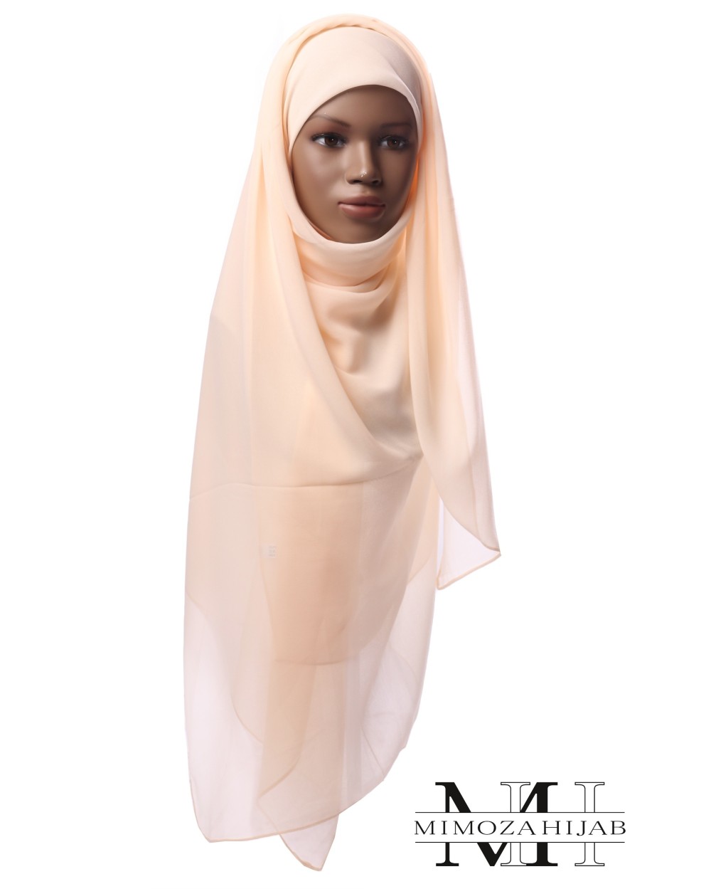 Hijab mousseline carré Nissa 150cm