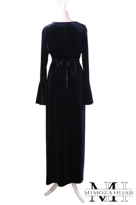 Robe Longue Valentina Perlee En Velour Taille S M Couleur Gris Taille S M Couleur Gris