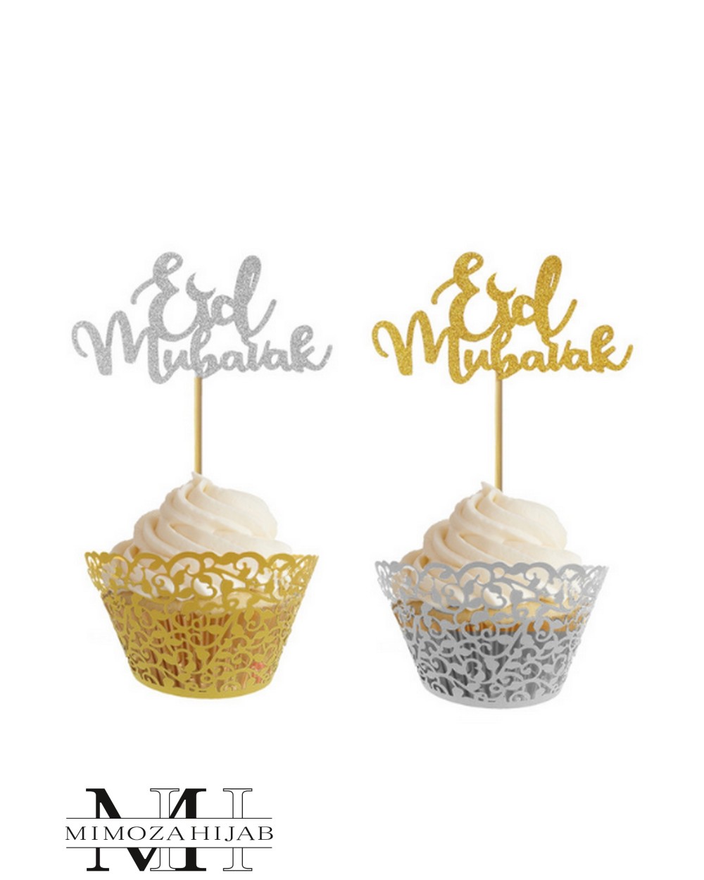 10 Piques Eid Moubarak pour Cupcakes et patisserie