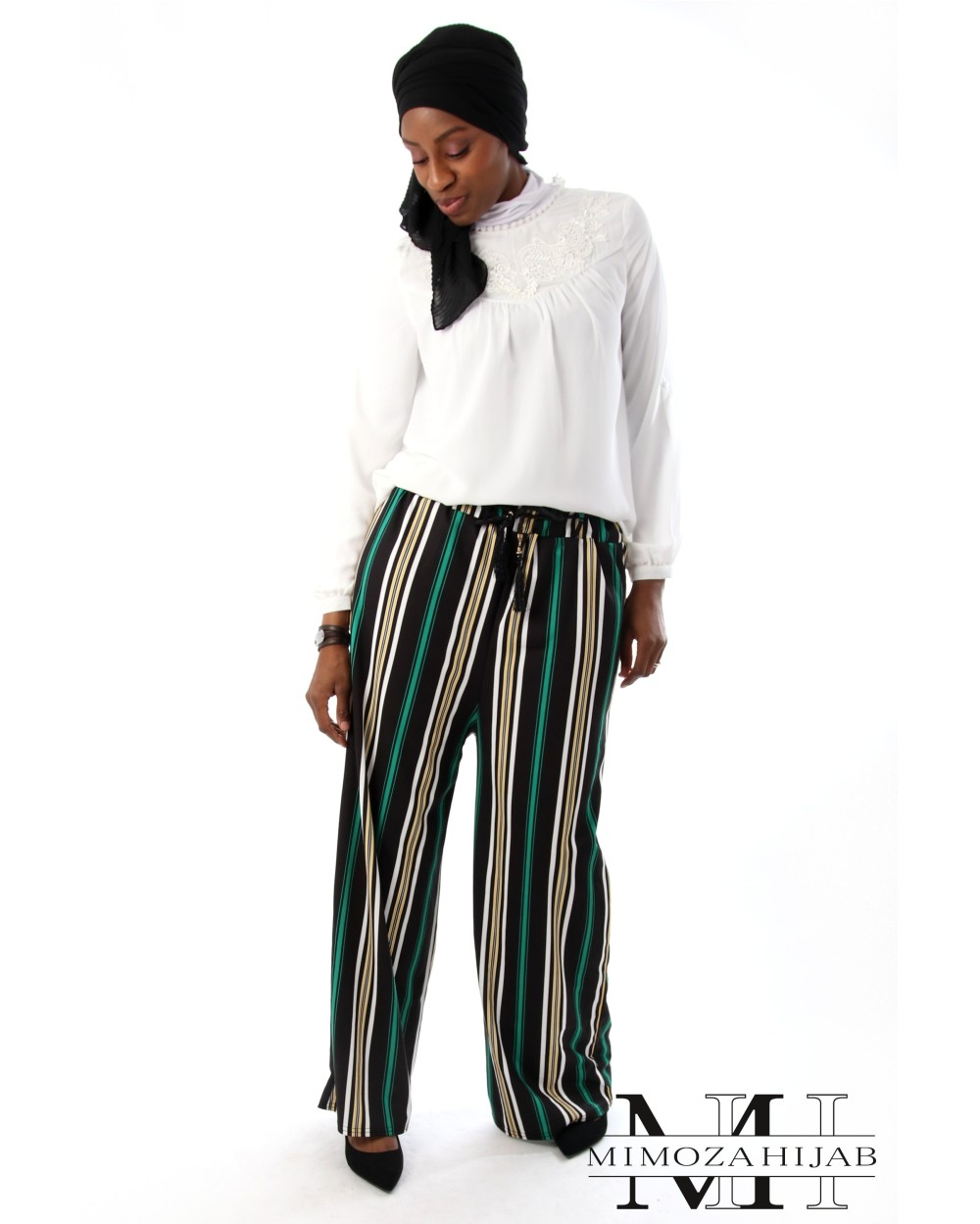 Palazzo rayé multicolore