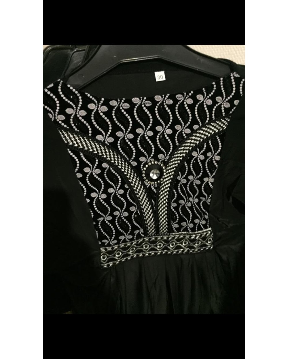 Silver abaya line pattern