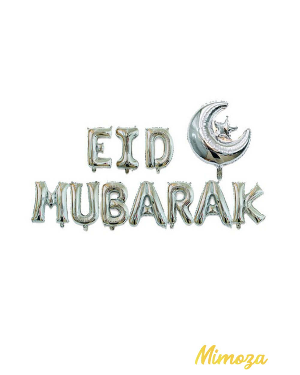 Eid Mubarak decoration with inflatable star and crescent moon