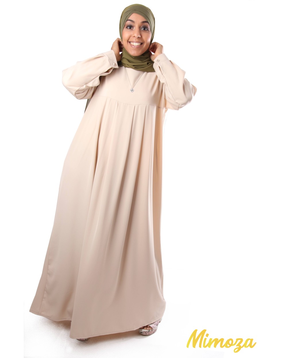 Rizlaine maxi dress with pleats