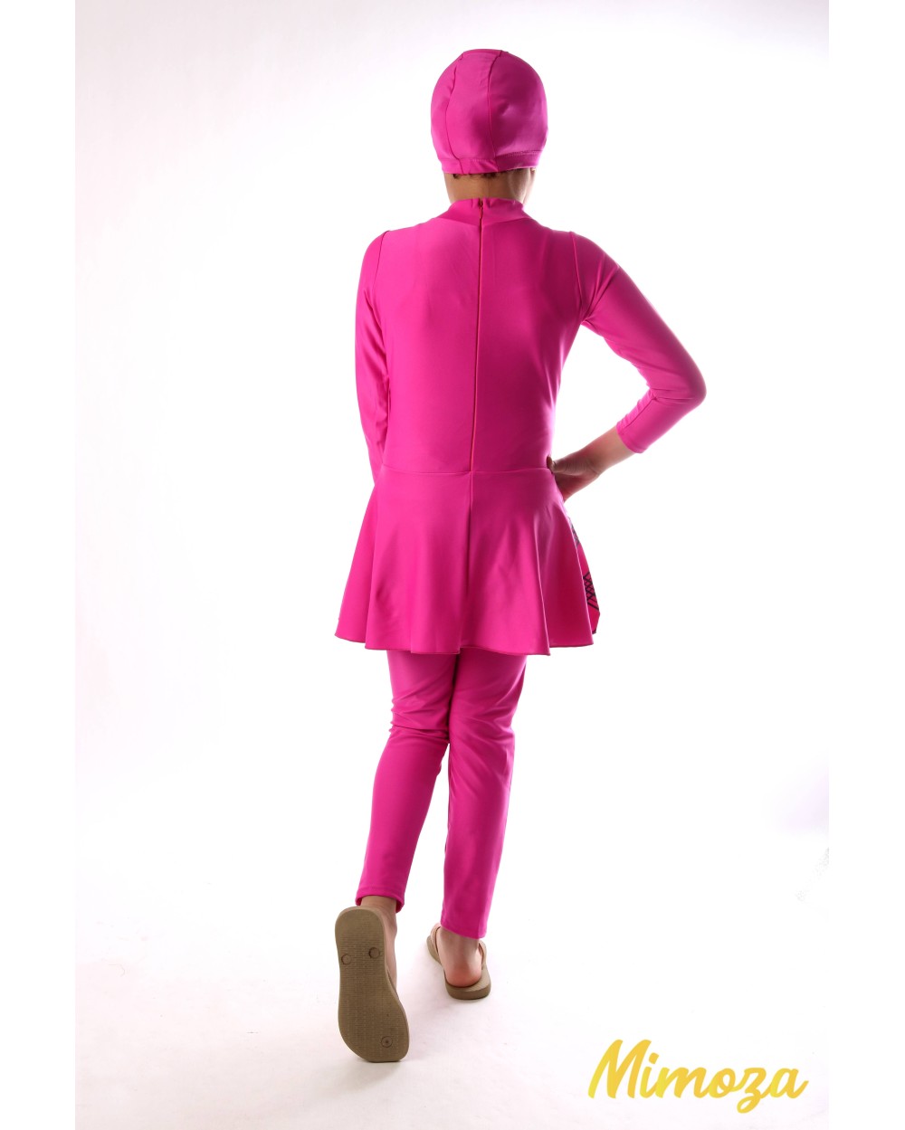 Burkini combinaison Jacotie zebra avec jupe et bonnet