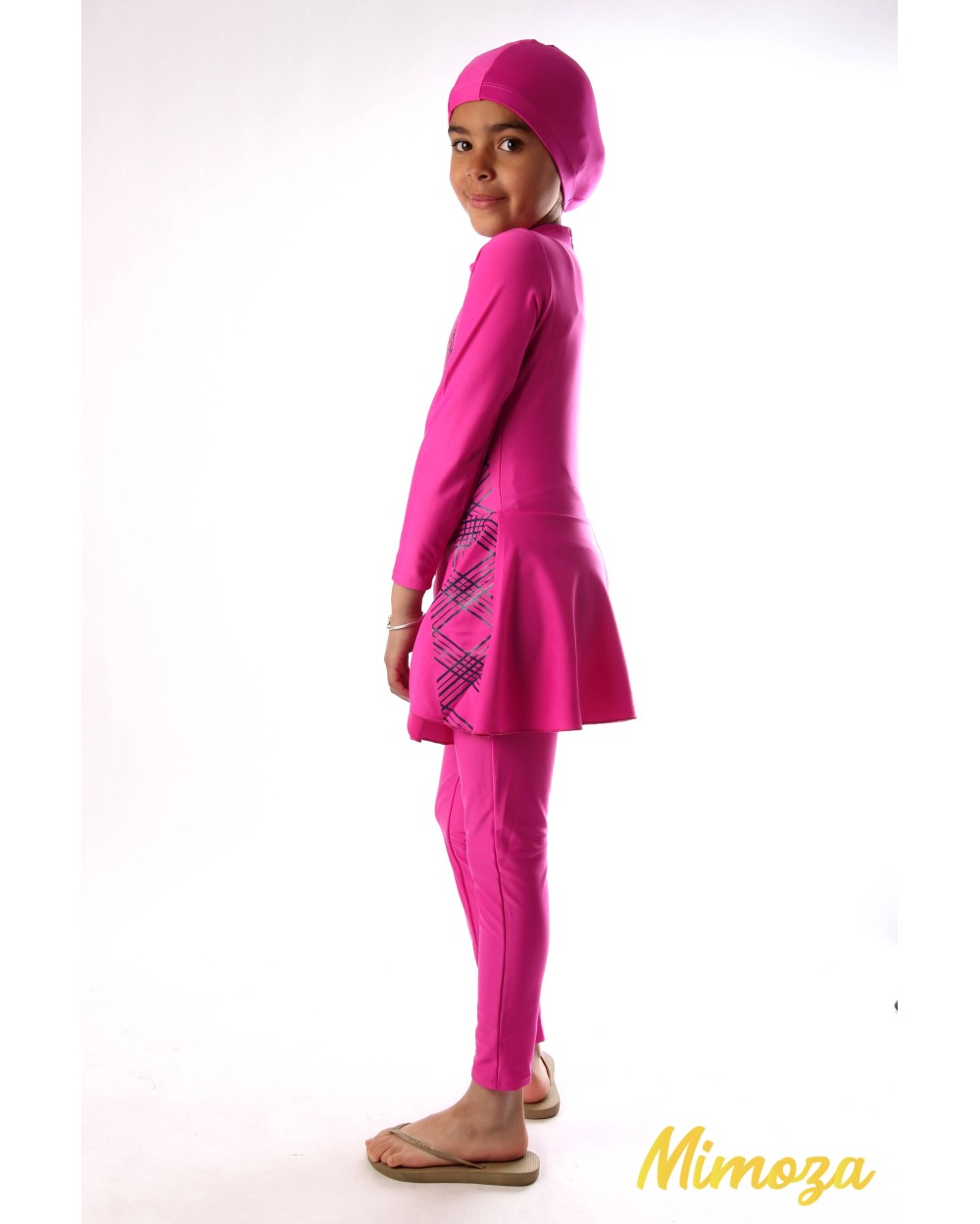 Burkini combinaison Jacotie zebra avec jupe et bonnet