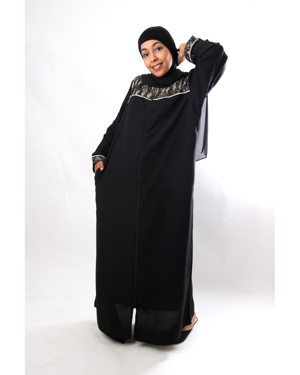 Djellaba Dakhla lace zip