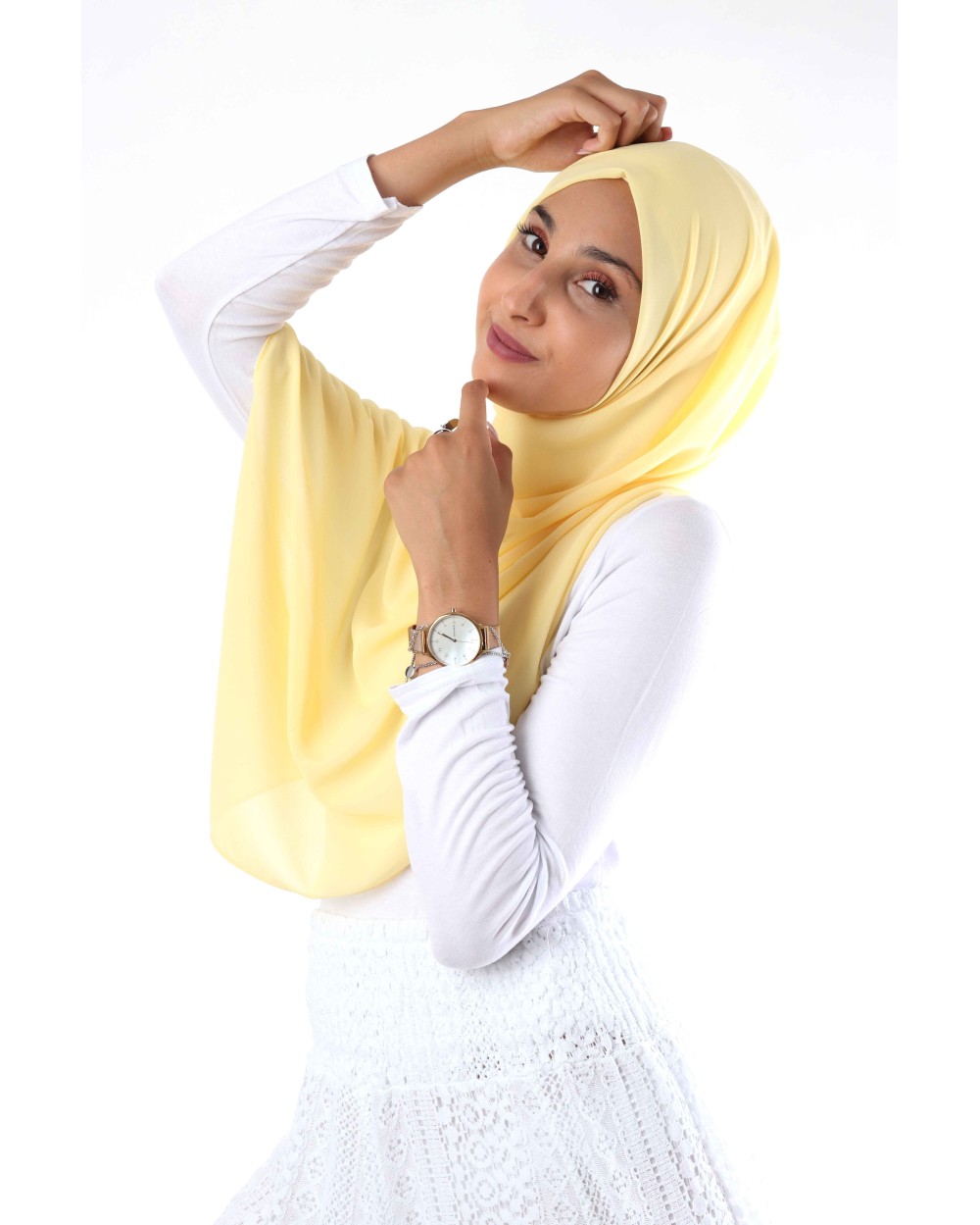Hijab mousseline rectangle Nissa 175