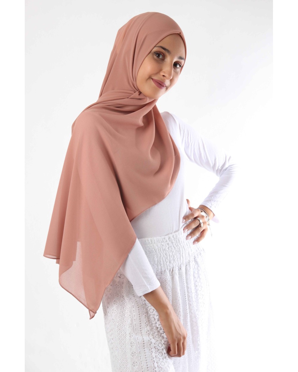 Hijab mousseline rectangle Nissa 175