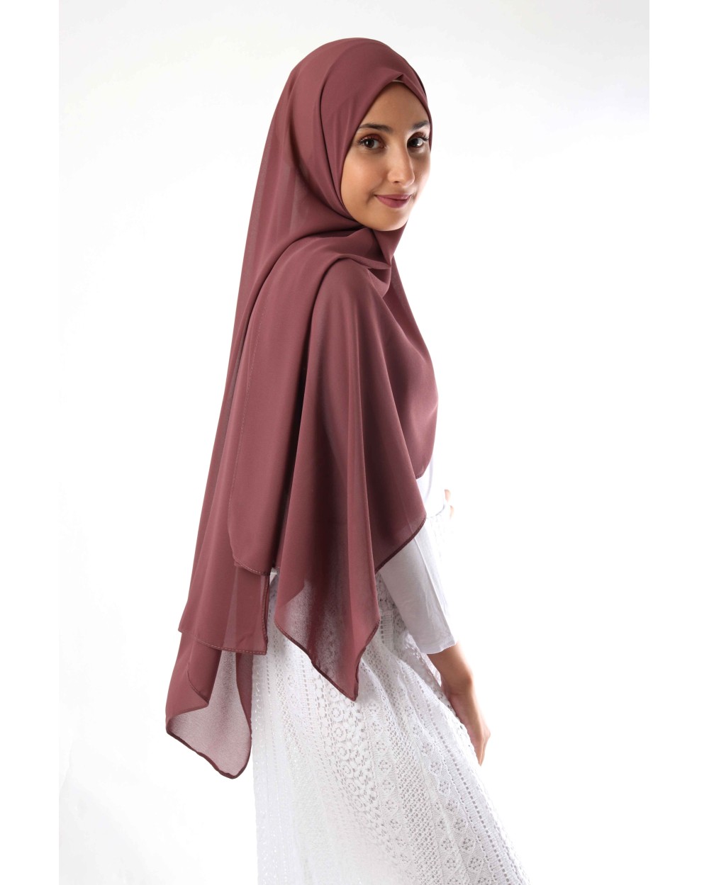 Hijab mousseline rectangle Nissa 175