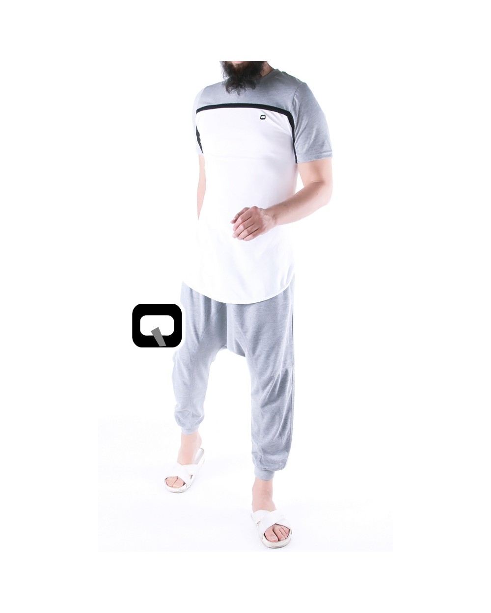 Tee shirt Qaba'il manches courtes bandes relief