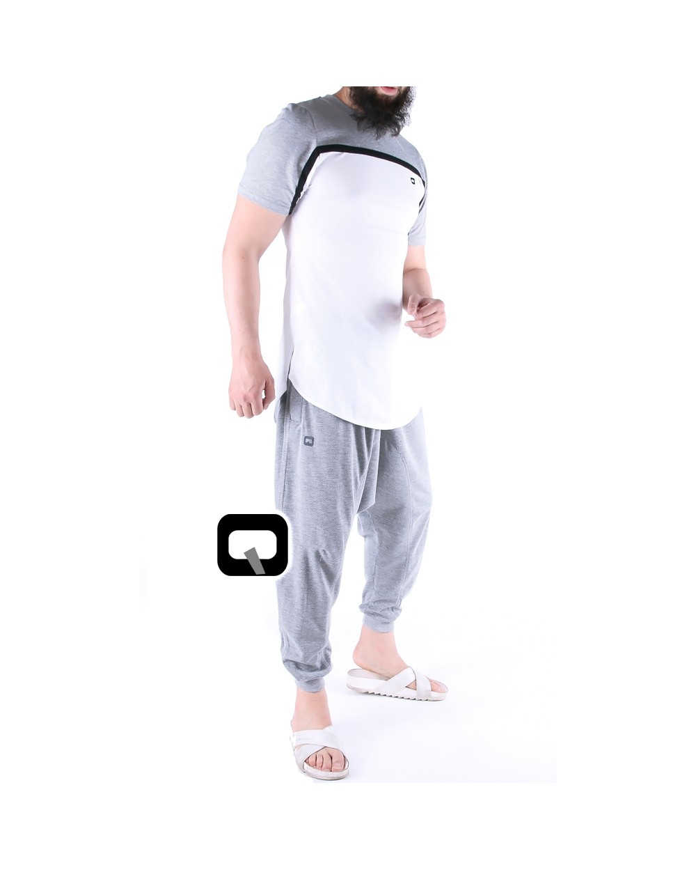 Tee shirt Qaba'il manches courtes bandes relief