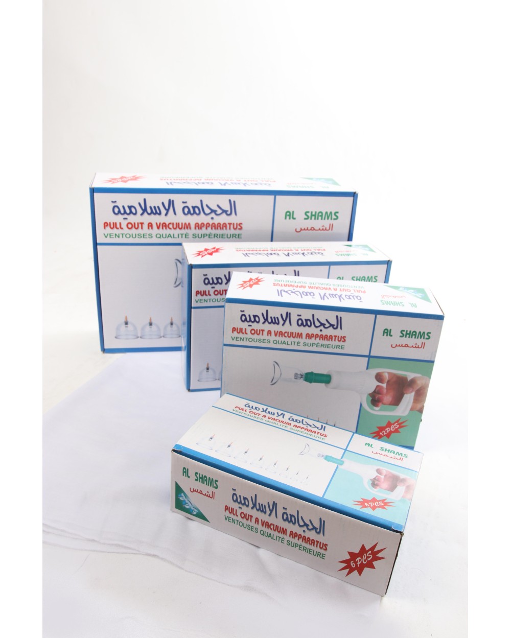 Hijama kit 6 plastic suction cups and gun