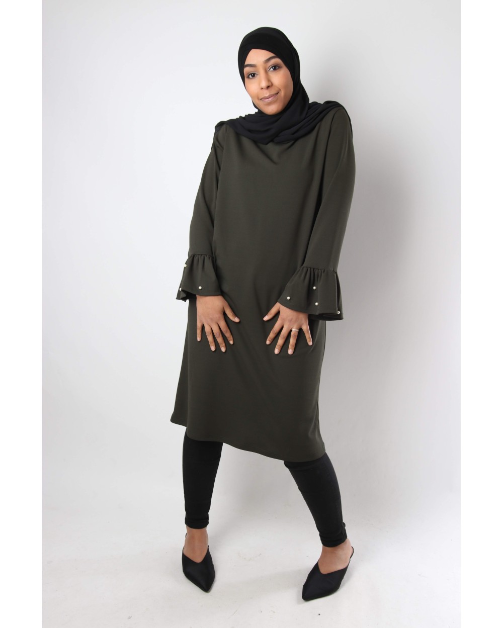 Tunique Stya manches volant perlé