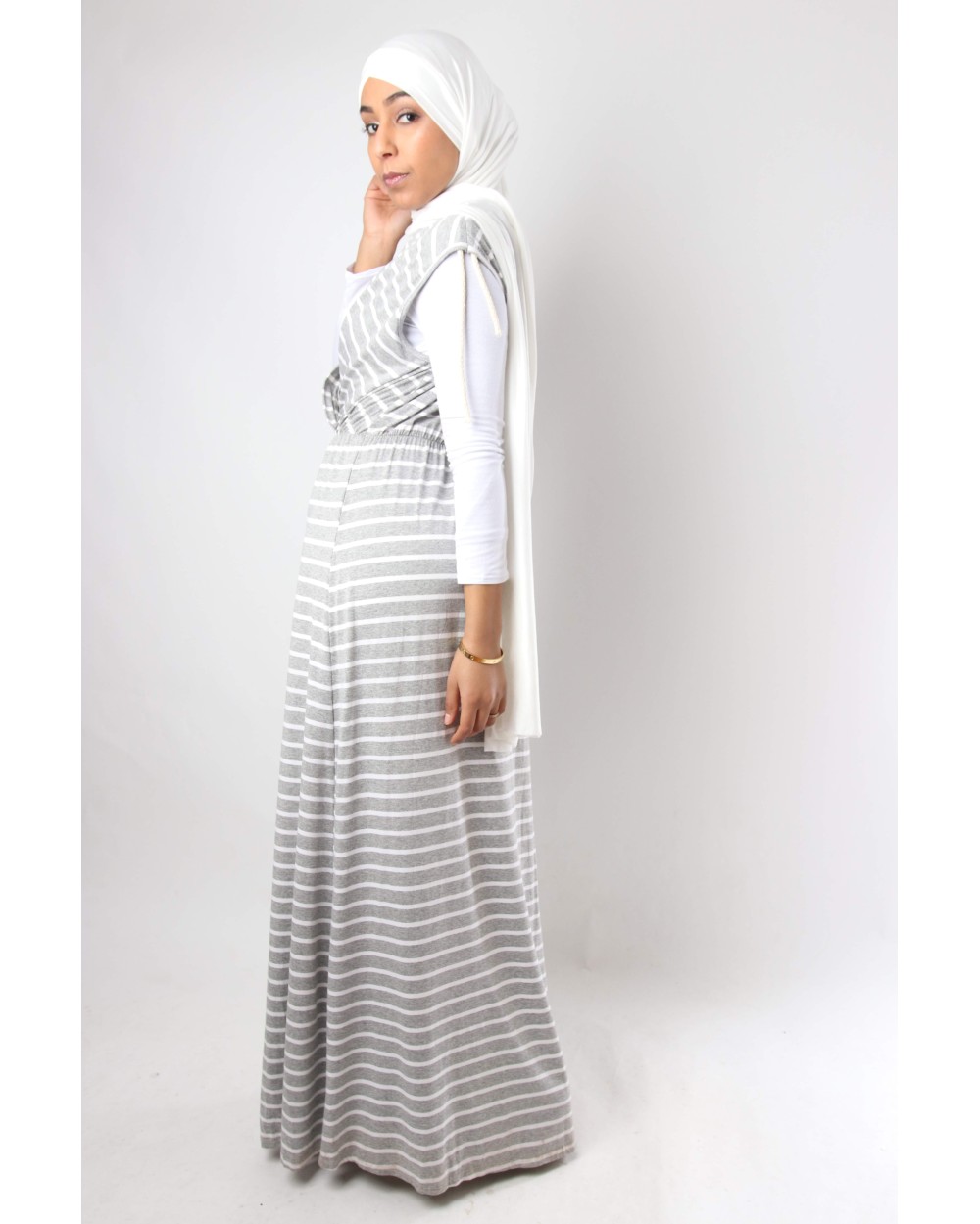 Sailor dress V-neck crossover