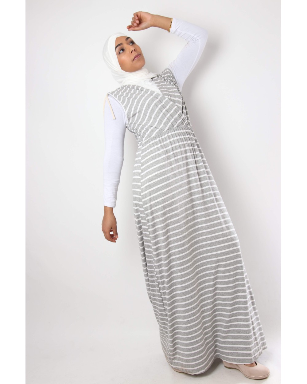 Sailor dress V-neck crossover