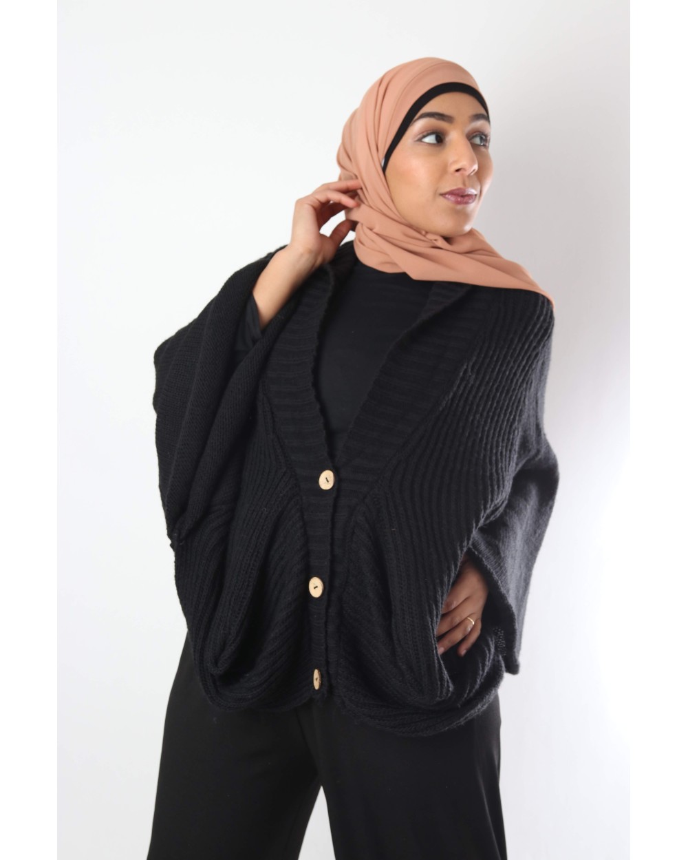 Gilet Cape avec bouton