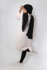 Tunic long collar claudine beaded