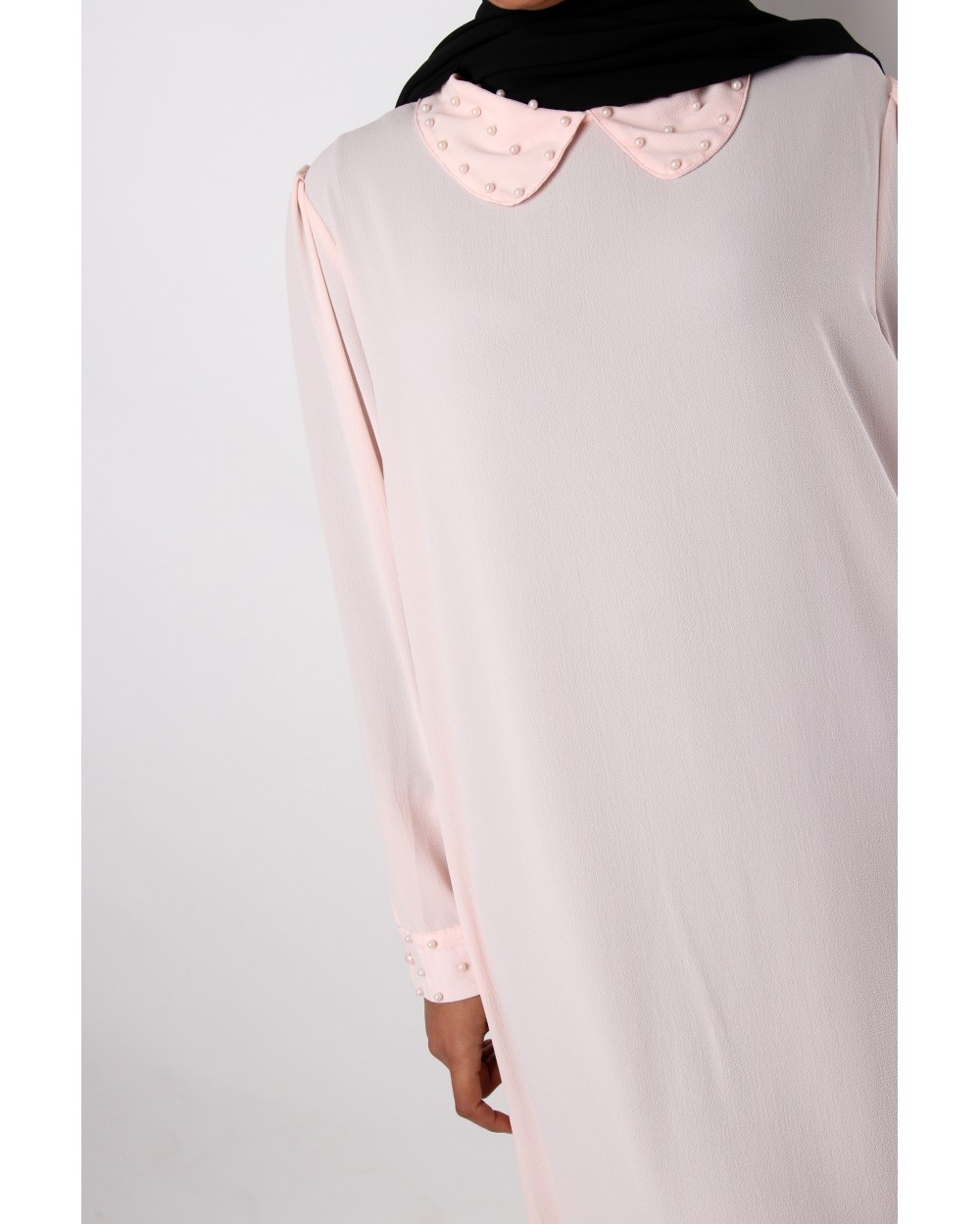Tunic long collar claudine beaded