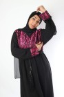Abaya with lace bustier Nida