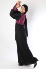 Abaya with lace bustier Nida