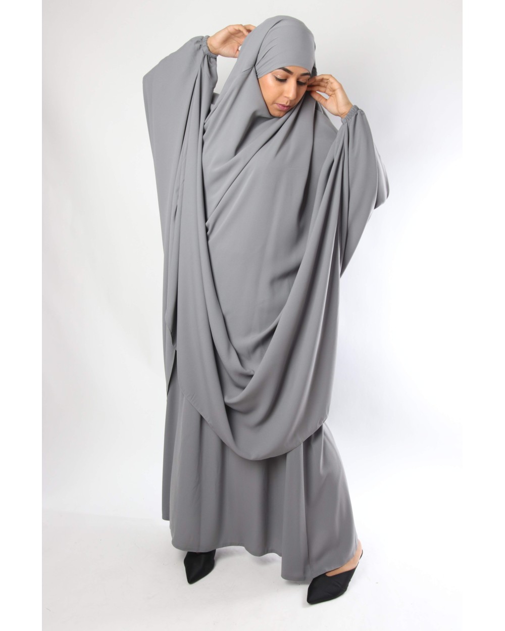 Jilbab papillon / Jupe évasée El Bassira Caviary