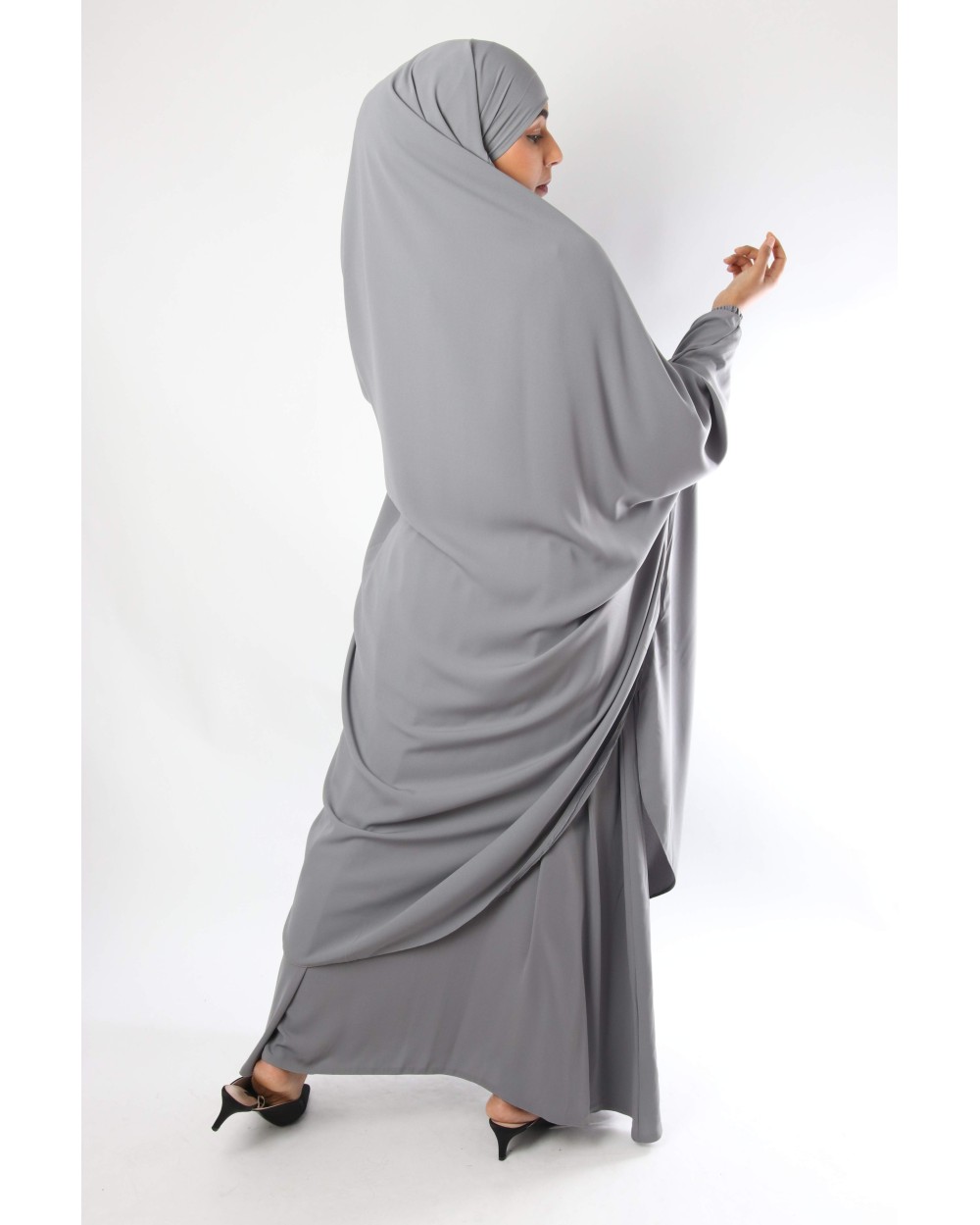 Jilbab papillon / Jupe évasée El Bassira Caviary