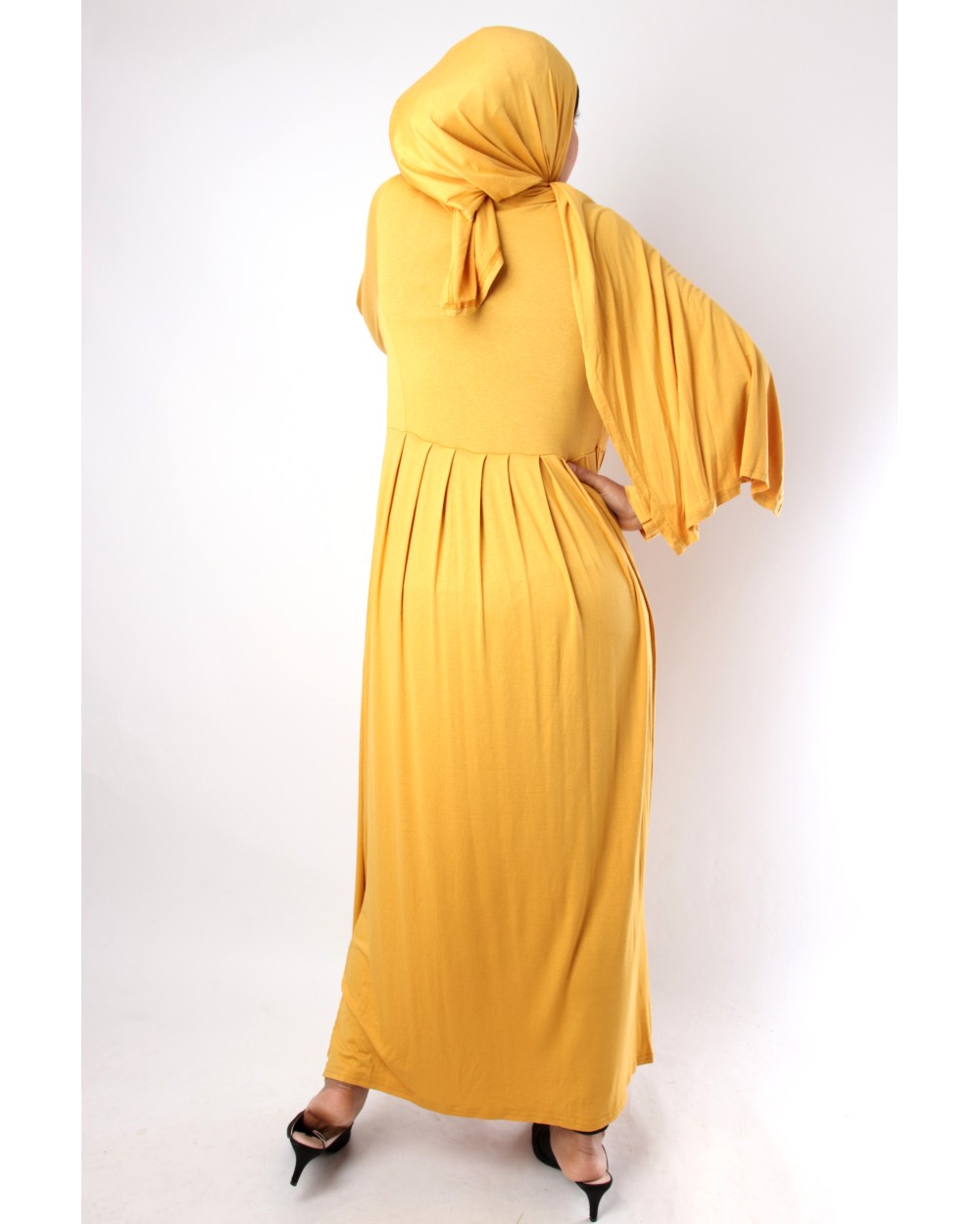 Hawa Dress integrated shawl