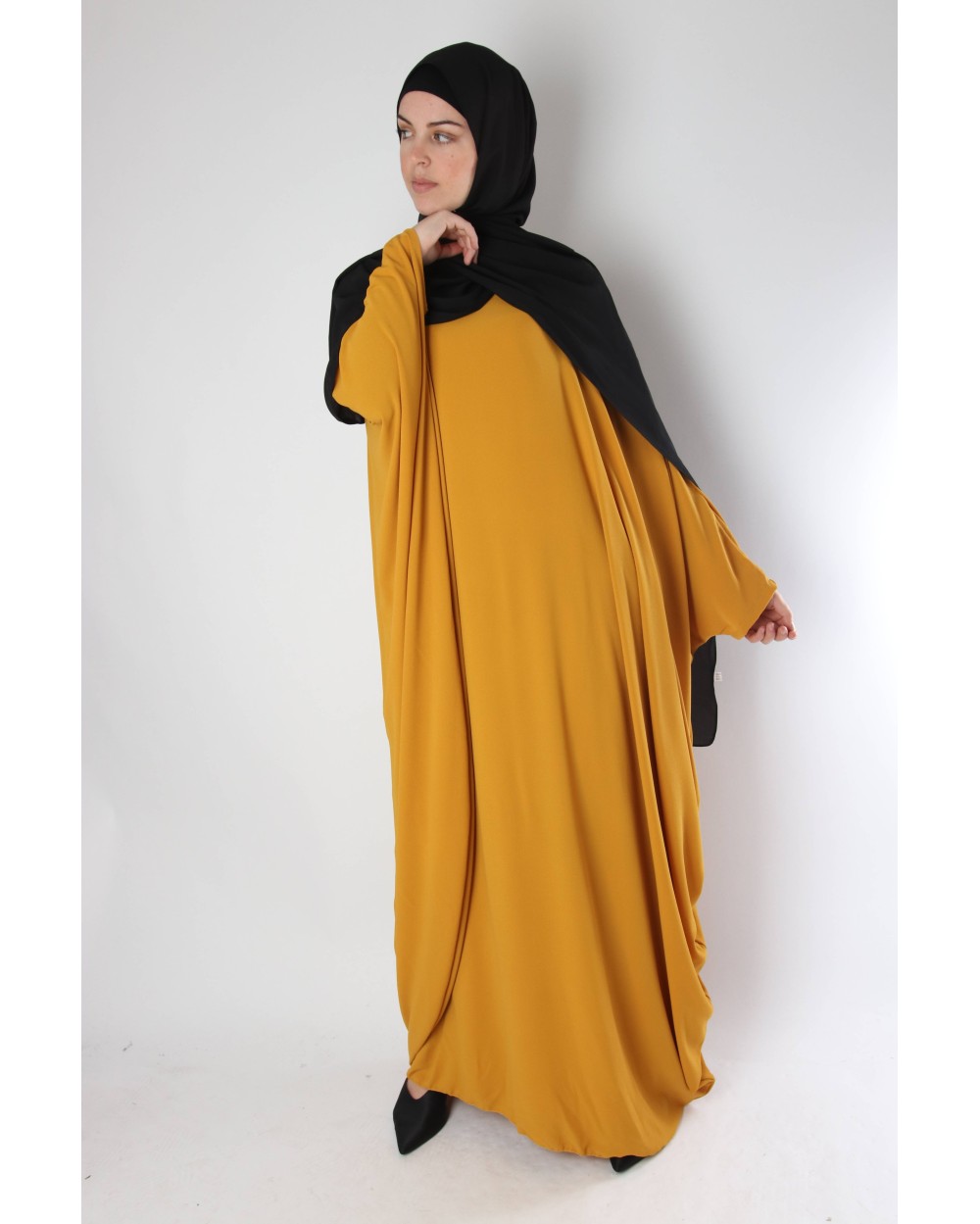 Butterfly dress with lined crepe