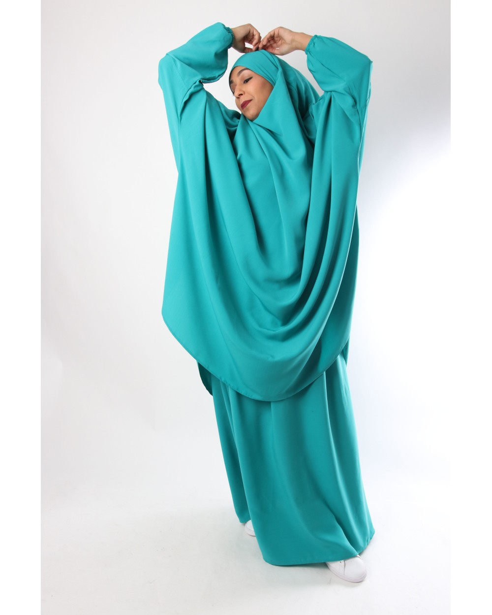 Half jilbab with skirt Microfiber Royal