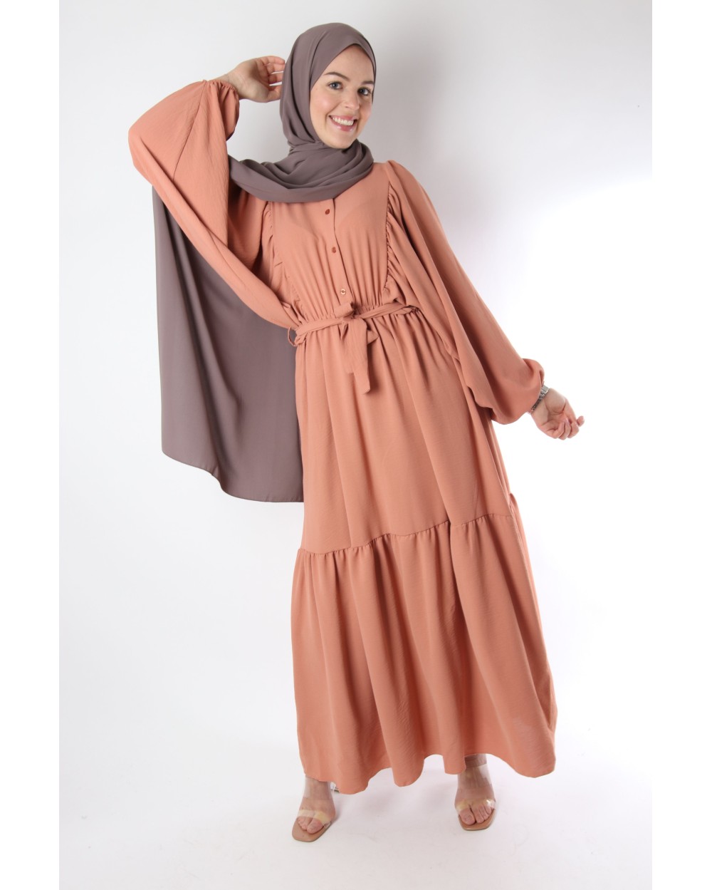 Rassena dress with ruffle and butterfly