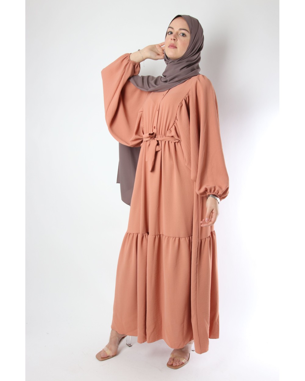 Rassena dress with ruffle and butterfly