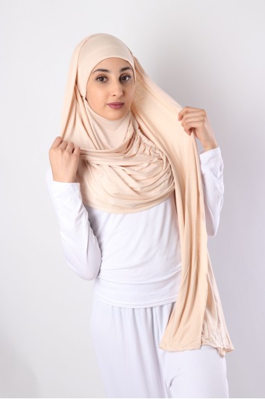 Hijab jersey cagoule intégré