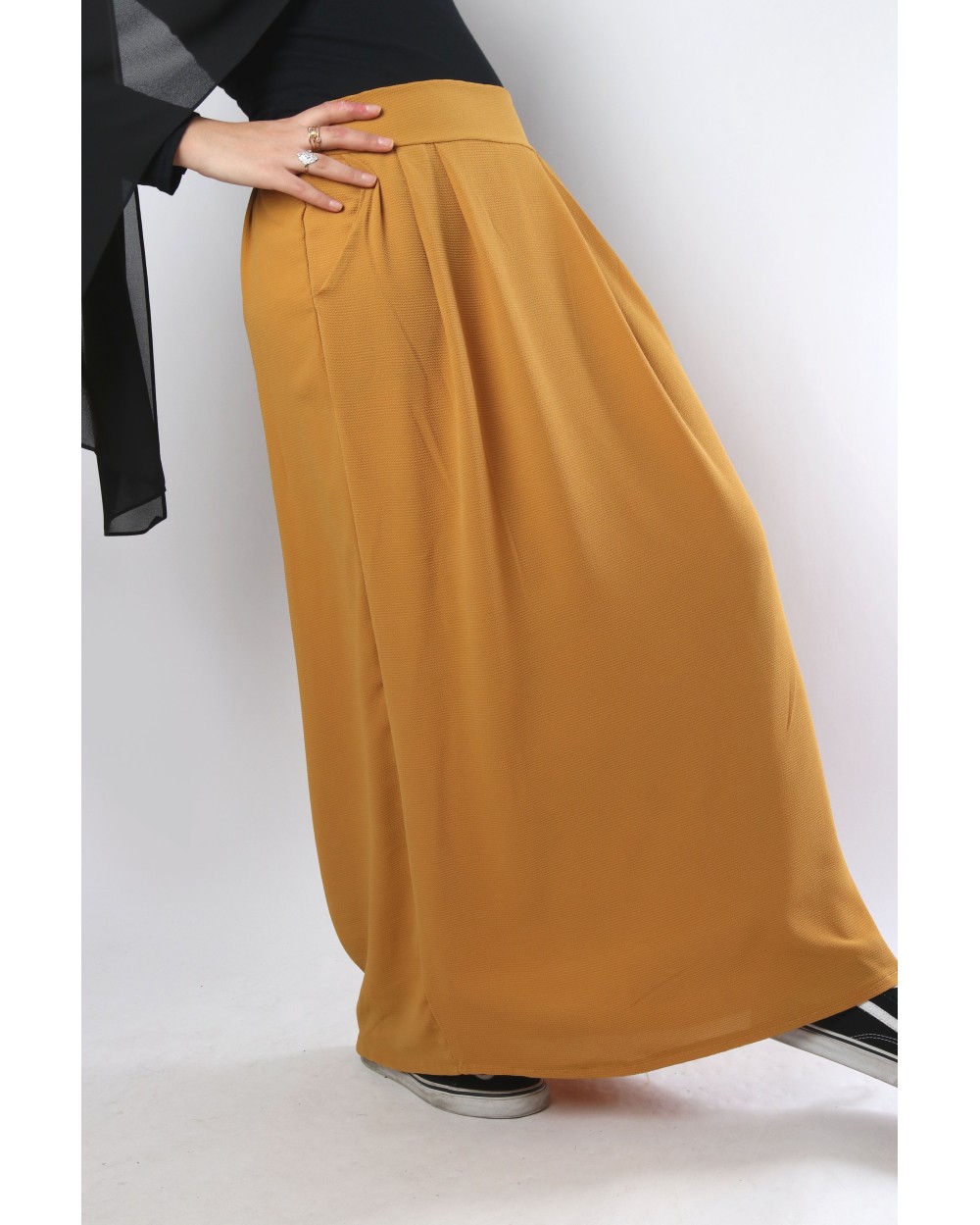 Long skirt in crepe