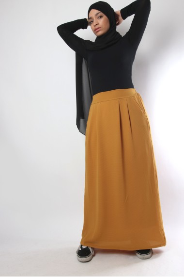 Long skirt in crepe