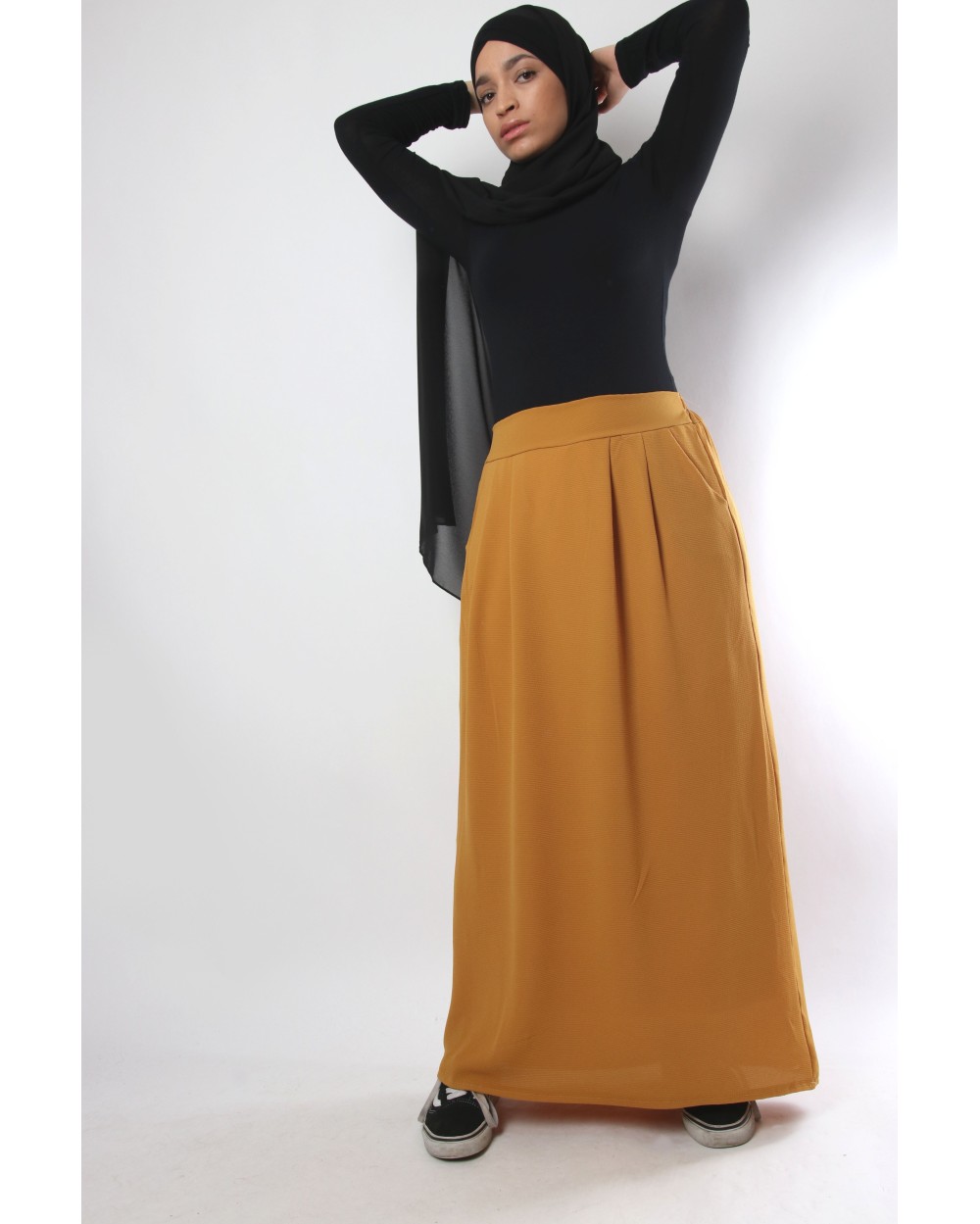 Long skirt in crepe
