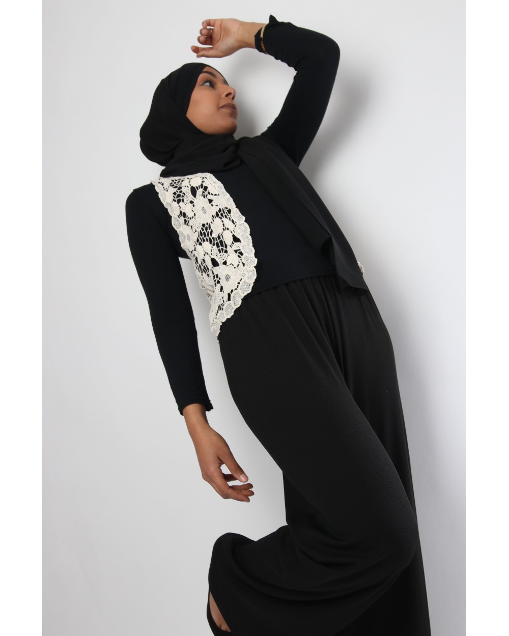 Gilet dentelle Crème