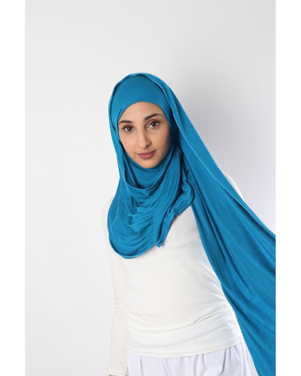 Hijab jersey cagoule intégré