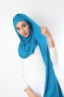 Integrated hood jersey hijab