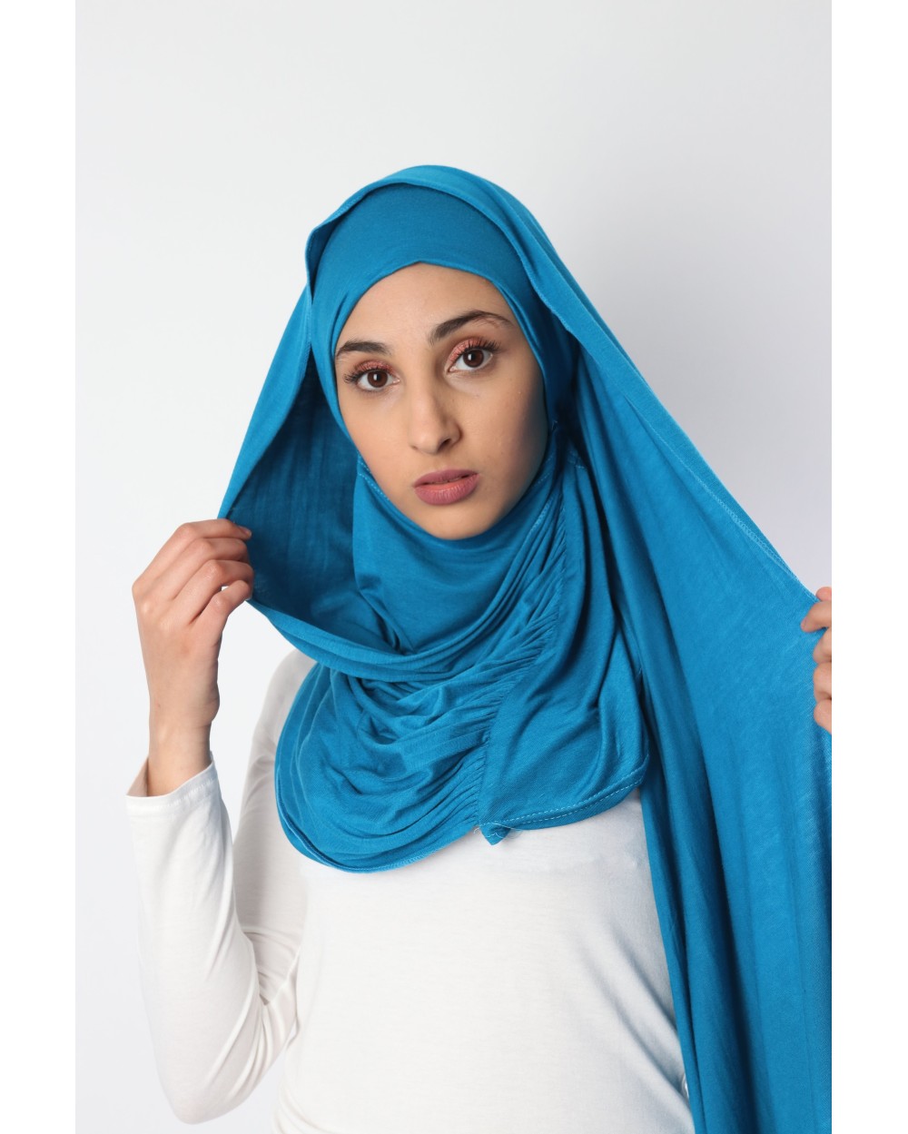 Hijab jersey cagoule intégré
