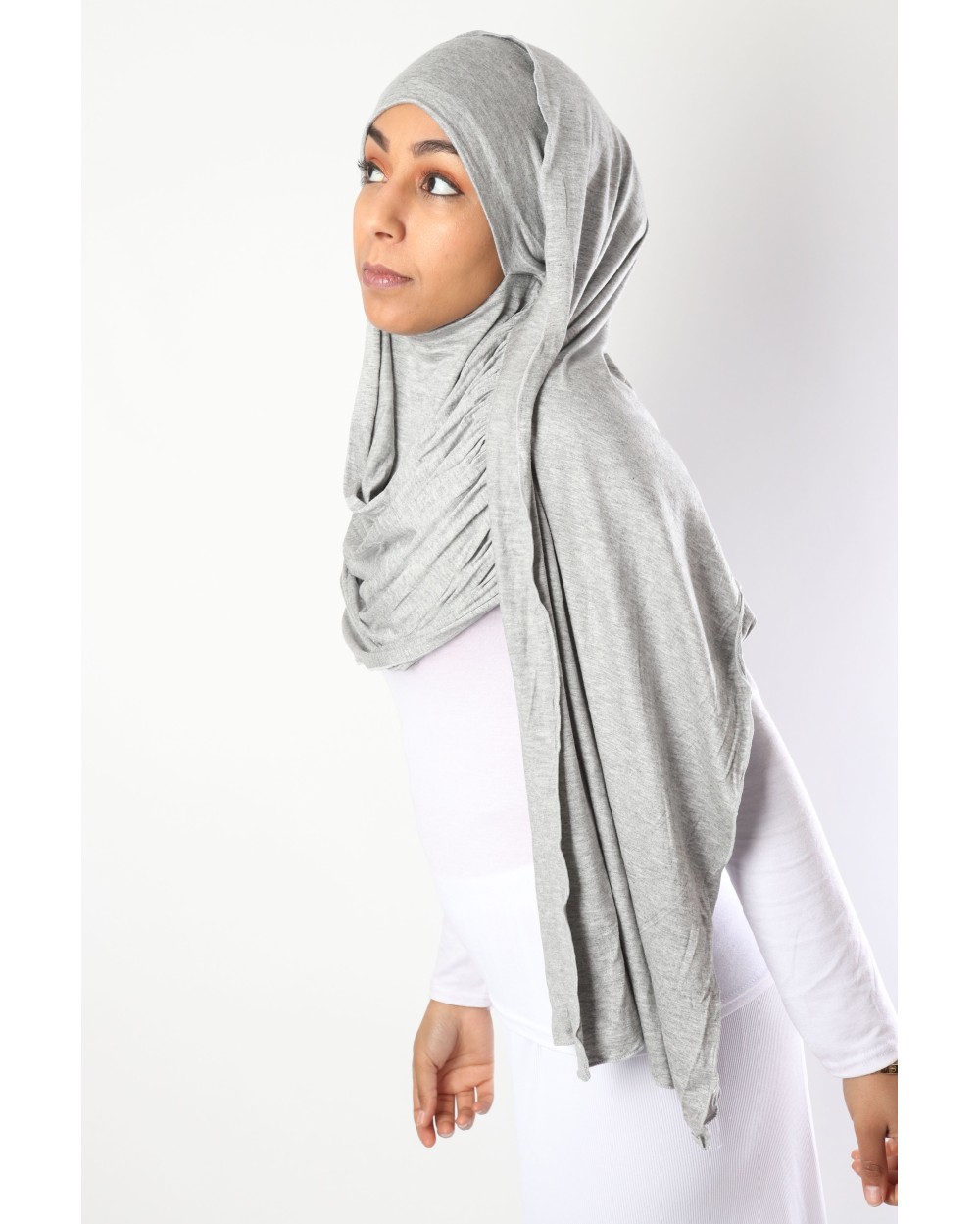 Integrated hood jersey hijab