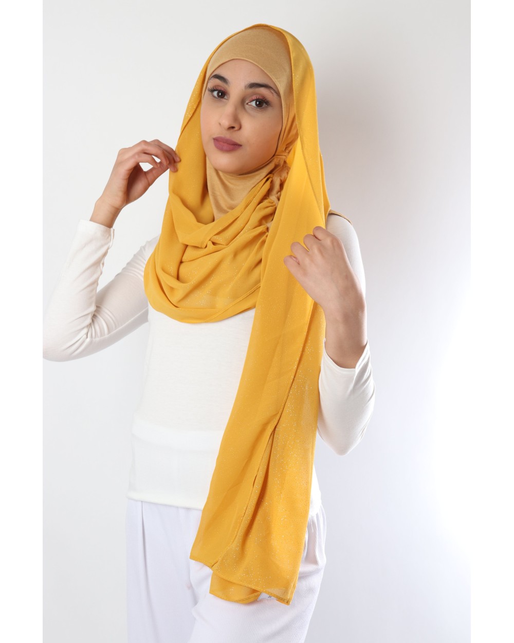 Hijab Easy pailleté prêt à porter