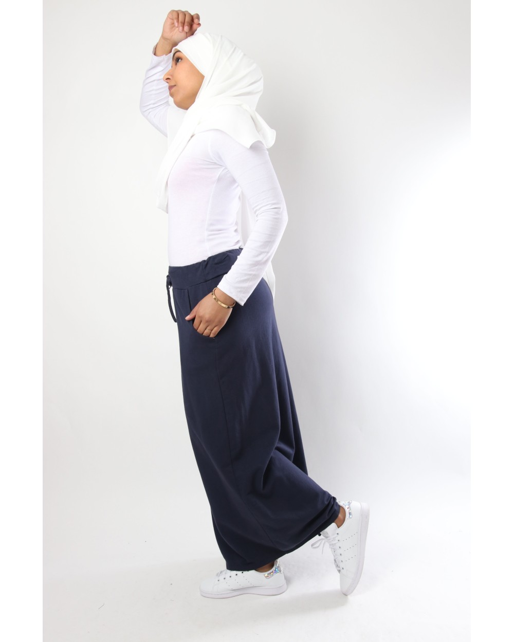 Sportwear long skirt with pockets