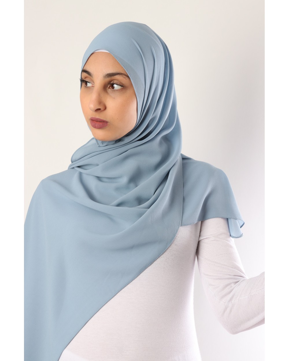 Hijab mousseline rectangle Nissa 175