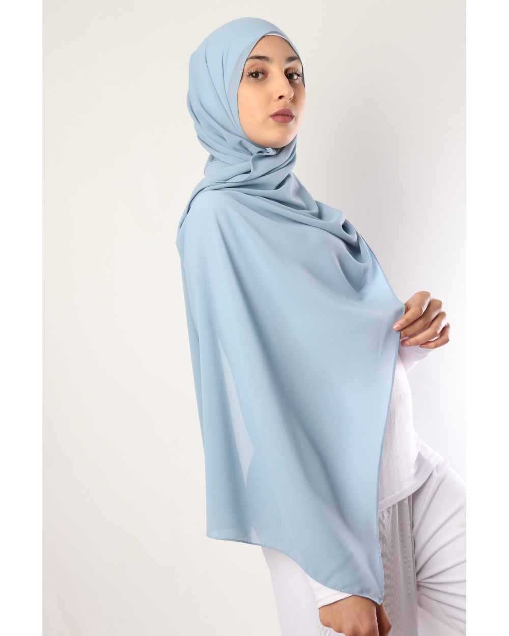 Hijab mousseline rectangle Nissa 175
