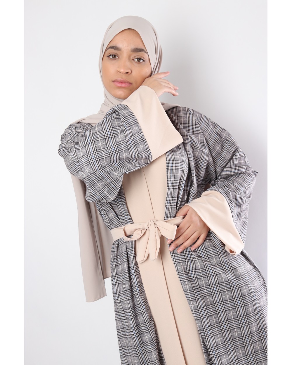 Kemaria kimono with check