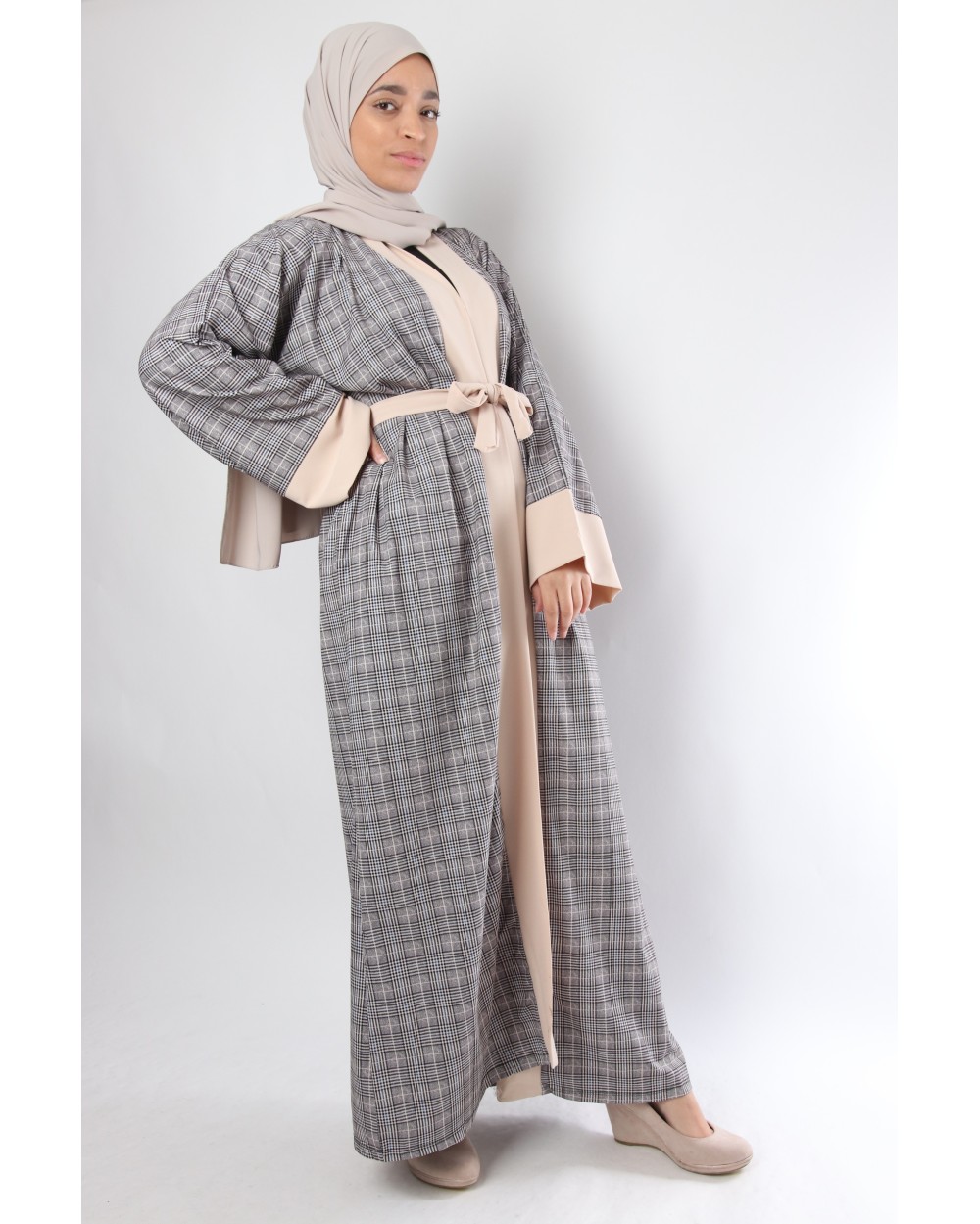 Kemaria kimono with check